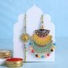 FlowerAura Premium Handcrafted Multicolored Drop Bhaiya Bhabhi Rakhi With Choco Chip Cookies, Trail Mix & Hazelnut Rocks Include Roli Chawal Set - Rakhi Gift Hamper For Bhaiya Bhabhi & Cousins view 3