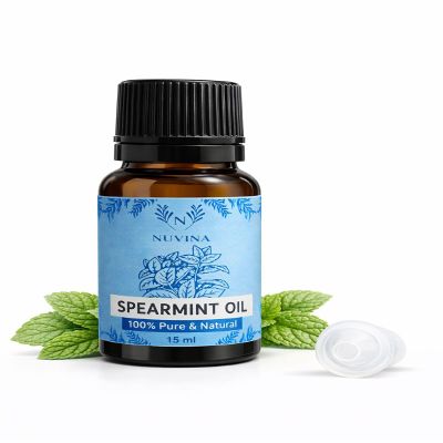 Spearmint Essential Oil | 15ml | 100% Pure & Natural | For Aromatherapy, Diffuser Blends & Self-Care | NUVINA