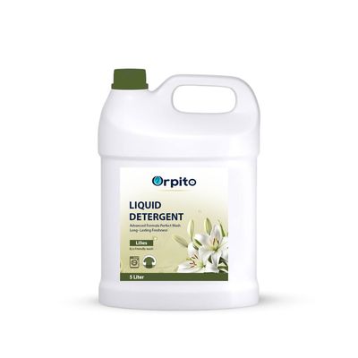 Orpito 5L Floral Lilies Liquid Detergent | Fresh Long-Lasting Scent | Tough Stain Cleaner | Fabric-Friendly Wash | Ideal for All Washing Machines