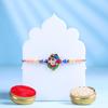 FlowerAura Premium Handcrafted Vibrant Ganesha Kids Rakhi With 2 Chocolates Include Roli Chawal Set - Rakhi Gift Hamper For Brother, Bhai, Kids, Bhaiya, Cousins view 2