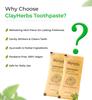 Clayherbs Travel Toothpaste Sachets  Eco-Friendly Single-Use Natural Toothpaste in Kraft Pouch  Ideal for Hotels, Travel, Guests & Events  Herbal Formula (100) view 3