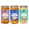 Ajji's Nut Magic Roasted Makhana Combo of Chatpata Masala, Magic Masala and Cream & Onion Delight | Flavored Healthy & Crunchy Snacks | Puffed Kernels Fresh Fox Nuts, Ready to Eat | Roasted Flavored Makhana Mix lotus seeds | Savory Snack, Crunchy & F view 1