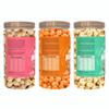 Ajji's Nut Magic Roasted Makhana Combo of Pink Salt, Peri Peri Punch and Cream & Onion Delight | Flavored Healthy & Crunchy Snacks | Puffed Kernels Fresh Fox Nuts, Ready to Eat | Roasted Flavored Makhana Mix lotus seeds | Savory Snack, Crunchy & Flav view 2
