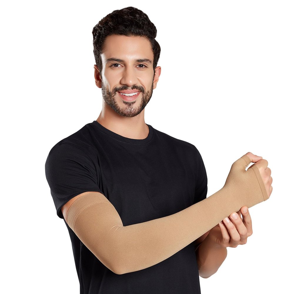 Flamingo Medical Compression Arm Sleeve | Lymphatic Support | Hand Sleeve | Lympedema Arm Sleeve | Hand Swelling | Medical Arm sleeve (XXL)