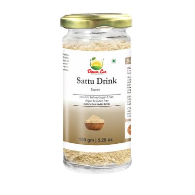 Dawn Lee Sattu Drink Powder 150g | Sweet Flavour | Roasted Chana Sattu | Stone Ground Gram Flour | High Protein & Fiber | Gluten-Free Natural Instant Energy Drink