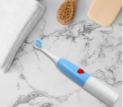 Electric Toothbrush with Replacement Head, Rechargeable, Blue