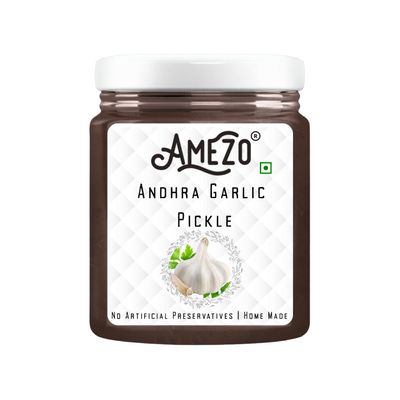 Amezo Andhra Garlic Pickle 250 Grams Pack