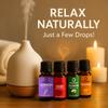 Aromas Essential Oil - Lavender, Lemongrass, Jasmine, Orange, Rose (Pack of 5 x 10ml) | 100% Pure & Natural | for Diffuser, Skin, Hair, Massage & Aromatherapy (Essential Oils - 5) view 2