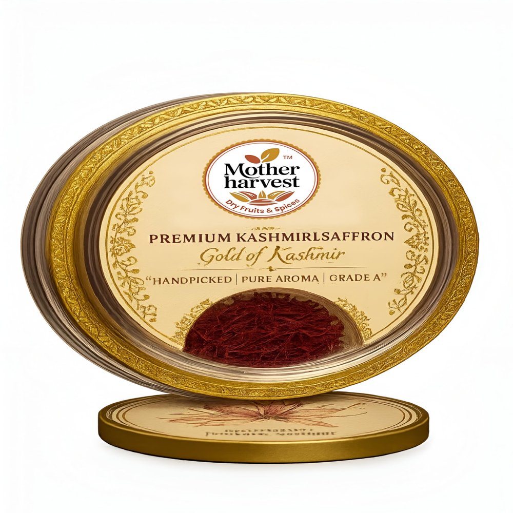 Mother harvest Golden Saffron | Premium Pure Kesar | Natural Aroma & Rich Colour | Handpicked Finest Grade Saffron Threads for Cooking, Health & Beauty (5 gm)