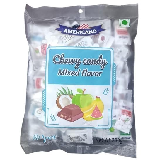 Americano Chewy Candy | Mixed Flavor, Soft & Chewy Candy | 280 Grams