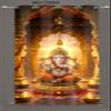 Neymo Polyester 3D Digital God Ganesh Printed Curtain | 4x5ft Temple Room Use | Spiritual Wall Divider | Decorative Prayer Curtain | Pack of 1 view 1