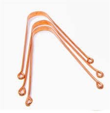 Copper Tongue Cleaner, Pack of 3 | Enhance Oral Hygiene | Fresh Breath & Bacteria Removal | Comfortable & Flexible Handle | Easy & Safe to Use |100% Pure Copper