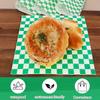Butter Paper - Green Check Sheets 10x10 Inch | 1 Kg Pack (Approx. 404 Sheets) | Food Grade Wrapping Paper for Sandwich, Burger, Bakery, Gift Wrapping, Craft Use Green Color. view 3