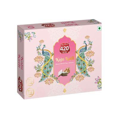 Agrawal's 420 Premium Kaju Katli 200g | Handmade Cashew Barfi Mithai | Traditional Indian Sweets Gift Box | No Artificial Colors | Hygienic Preparation | Gifts for Rakhi, Diwali & Weddings