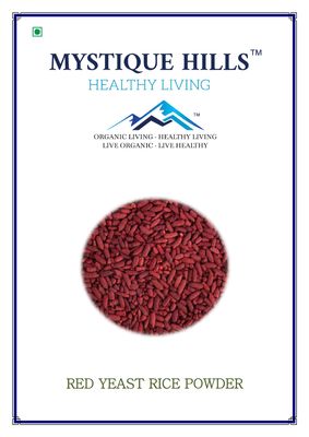 Mystique Red Yeast Rice Powder 50g  Natural Cholesterol Support Supplement  Promotes Heart Health & Healthy Lipid Levels  100% Pure & Vegan Friendly
