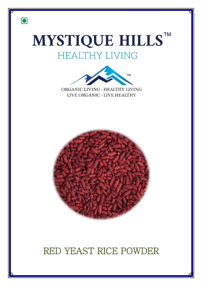 Mystique Red Yeast Rice Powder 50g  Natural Cholesterol Support Supplement  Promotes Heart Health & Healthy Lipid Levels  100% Pure & Vegan Friendly