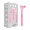 Feel Good Club Triple Blade Razors for Women Pack of 3 Reusable Body Hair Shavers with Ergonomic Handle and Pivoting Head for Legs Arms Underarms Bikini Grooming Routine view 1
