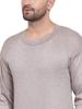 Winter Thermal Top for Men in Cotton Blend | Round-Neck Men's Inner Thermal Wear | Full Sleeves and Snug Fit | Premium Thermal Vest for Men | Pack of 2 Brown-Grey view 2