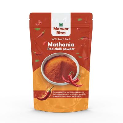 MarwarBites Red Chilli Powder, Red Hot Chilli Powder with No Added Flavours and Colours - 1kg
