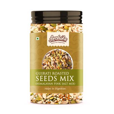 Arshika 100% Orginic Crunchy Seed Mix | Roasted in Himalayan Pink Salt (350g, Seed Mix)