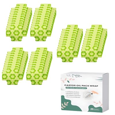 60 PCS Castor Oil Pack, Castor Oil Pack Wrap for Tummy Easy to Use, Anti-Seepage (Oil Not Included)