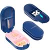 CRESSNOVA Pill Box Tablet Box for Medicine | Pill Organizer, Pill Cutter for Tablets of Any Size | Tablet Cutter Organizer | Portable Medicine Organiser for Travel, Daily Use (Blue) view 1