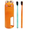 ArtSpark Cute Frog Design Kids Toothbrush Set with Holder  Ultra Soft Bristles, Travel-Friendly, 2 Pcs Toothbrush + 1 Holder Cup, Perfect for Travel (Random Color) view 1
