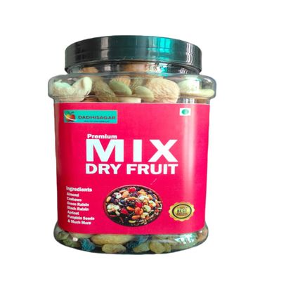 DADHISAGAR Mixed Dry Fruits and Nuts Trail Mix  1kg Pack | Includes Almonds, Cashews, Pumpkin Seeds, Black Raisins, Green Raisins Apricot | Dry Fruit Snack Mix For Breakfast Topping Gifting