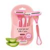 Carmesi Silk Care Body Razor for Women - Pack of 3 | Smooth & Painless Hair Removal For Arms, Legs, & Underarms | Aloe Vera and Vitamin E Lubrication Strip | Soft & Silky Skin | Flexible Head view 1