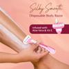 Carmesi Silk Care Body Razor for Women - Pack of 3 | Smooth & Painless Hair Removal For Arms, Legs, & Underarms | Aloe Vera and Vitamin E Lubrication Strip | Soft & Silky Skin | Flexible Head view 2