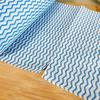 Disposable Kitchen Roll with Blue Wave Pattern, Household Paper Towels Pack of 2 (80 Pulls Per Roll) | Home & Commercial Use view 2