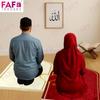 FAF Custom Name Red & White Couple Customise Janamaz Set of 2 | Heart Design Soft Velvet Prayer Mats for Husband & Wife | Personalized Islamic Gift for Nikah, Ramadan, Hajj & Umrah view 3