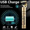 Beard Trimmer For Men Mustache, Head, Body Grooming Professional Hair Clipper Rechargeable Hair Trimmer, Close Cut Precise Hair Machine, Body Trimmer, Gold view 3