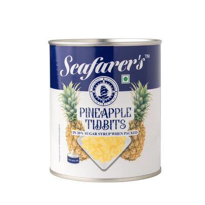 Seafarer's Canned Pineapple Tidbits, 850g Premium Canned Pineapple Tidbits  Fresh, Juicy & Ready-to-Eat | Real Pineapple | No Added Preservatives | Ideal for Baking, Desserts, Pizza & Cocktails