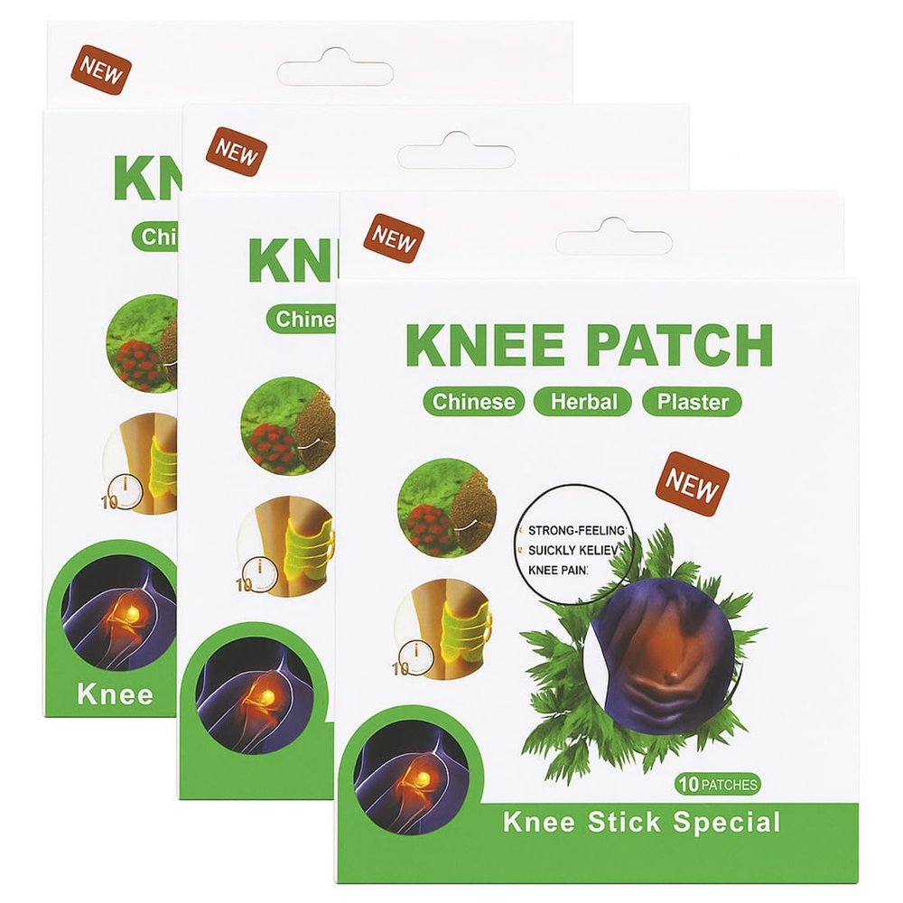 Adbeni Herbal Knee Pain Relief Patches | 30 PCS | Natural Wormwood & Ginger | Long-Lasting Comfort for Joint, Muscle & Knee Discomfort | Self-Heating Herbal Therapy Stickers
