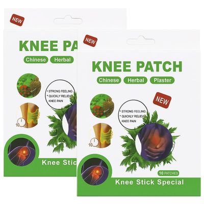 Adbeni Herbal Knee Pain Relief Patches | 20 PCS | Natural Wormwood & Ginger | Long-Lasting Comfort for Joint, Muscle & Knee Discomfort | Self-Heating Herbal Therapy Stickers