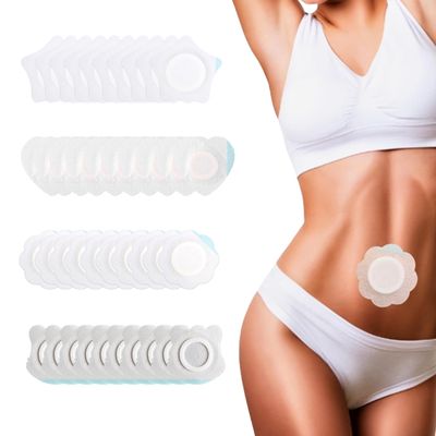 40 Pcs Castor Oil Pack Wrap, Castor Oil Patches for Belly Button, Castor Oil Pack Wrap for Tummy Suitable for Belly Button for Indoor Use Exercise Reading and Worksuitable for Young Women Middle-Aged
