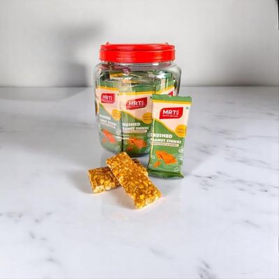 MRT365 Crushed Peanut Chikki 30g Each (Pack of 30) | Traditional Jaggery Sweet