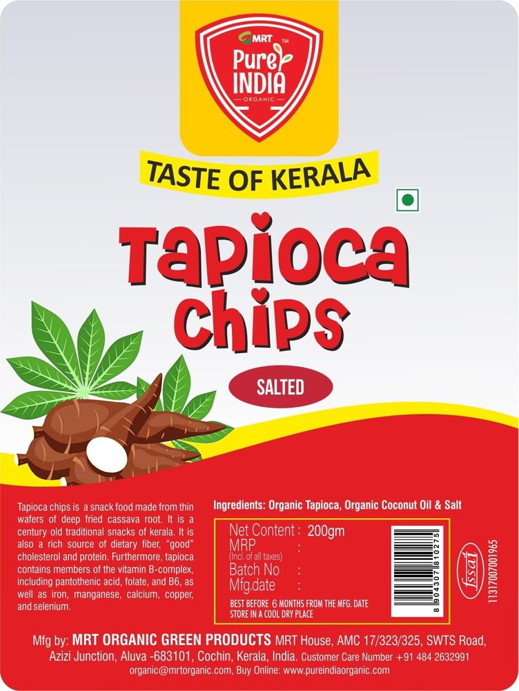 Pure India Tapioca Chips Salted - 200g