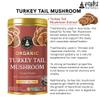 Rishi Natural Turkey Tail Organic Mushroom Powder (50 gram + Shaker) Supports Gut Health & Strengthens Immunity | Nutrient-Dense, Naturally Dried Mushrooms | Rich in Beta-Glucans view 2