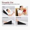 Bluez Wedge Cushion | Wedge Pillow High Density for Back Support, Acid Reflux, Snoring, GERD, Leg Elevation, Pregnancy Grey & White I view 3
