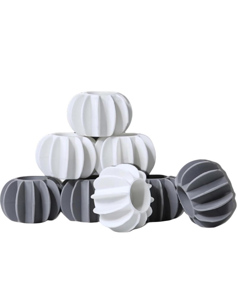 JHOREX Reusable Silicone Balls For Washing Machine - Silicone Magic Balls For Clothes And Hair Cleaning, Non-Electric, Wash And Dry Laundry Care, Anti-Tangle Cleaning Multicolour