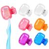 GharMart Toothbrush Head Cover Cap Set (Pack of 6) | Hygienic Protective Toothbrush Cap for Travel & Daily Use | Multicolor Plastic Case for Toothbrush Heads | Ideal for Family, Hotel, Kids view 1