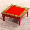 (18x 20 Inch) Large Size Plain Red Velvet Pooja Aasan Cloth for God Idol Sitting, Puja Chowki, Temple Shelf, Ganesh Baithak and Home Mandir Decoration - Pack of 1 view 2
