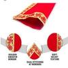 (18x 20 Inch) Large Size Plain Red Velvet Pooja Aasan Cloth for God Idol Sitting, Puja Chowki, Temple Shelf, Ganesh Baithak and Home Mandir Decoration - Pack of 1 view 3