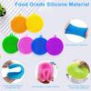 G.FIDEL Silicone Dish Scrubber,4 Pack Silicone Sponge Dish Brush Food Grade BPA Free Reusable Rubber Sponges Dishwasher Safe and Dry Fast for Kitchen Dish Dishes Fruits Vegetables Washing and Cleaning view 4
