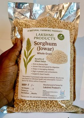 LAKSHMI Whole Jowar(Sorghum) Grain's For Eating & Cooking || Sortes Clean || Natural Product's (4 kG, Jowar Grain's)