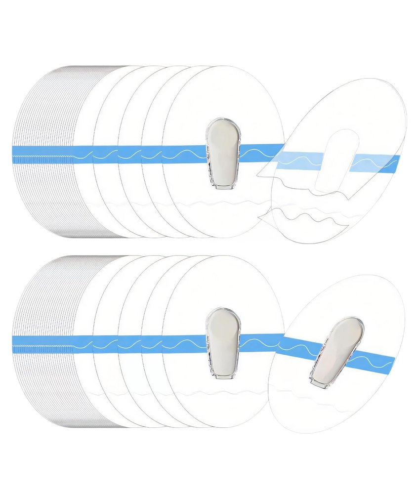 20 PCS Diabetic Patch Sensor, Silicone Adhesive Patch for Freestyle Sensor, Sugar Monitoring Patch, Waterproof Sugar Patch Monitor for Active Lifestyles, 10.5 x 5.2 x 0.02 cm