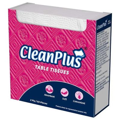CleanPlus Table Tissues 50 Sheets (Pack of 4)