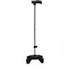 SYMKARD-Adjustable Walking Stick with T-Handle, Telescopic Cane with Stable Base, for Old Age and Patients Height Adjustable Sticks Steel Colour Black and Silver view 1